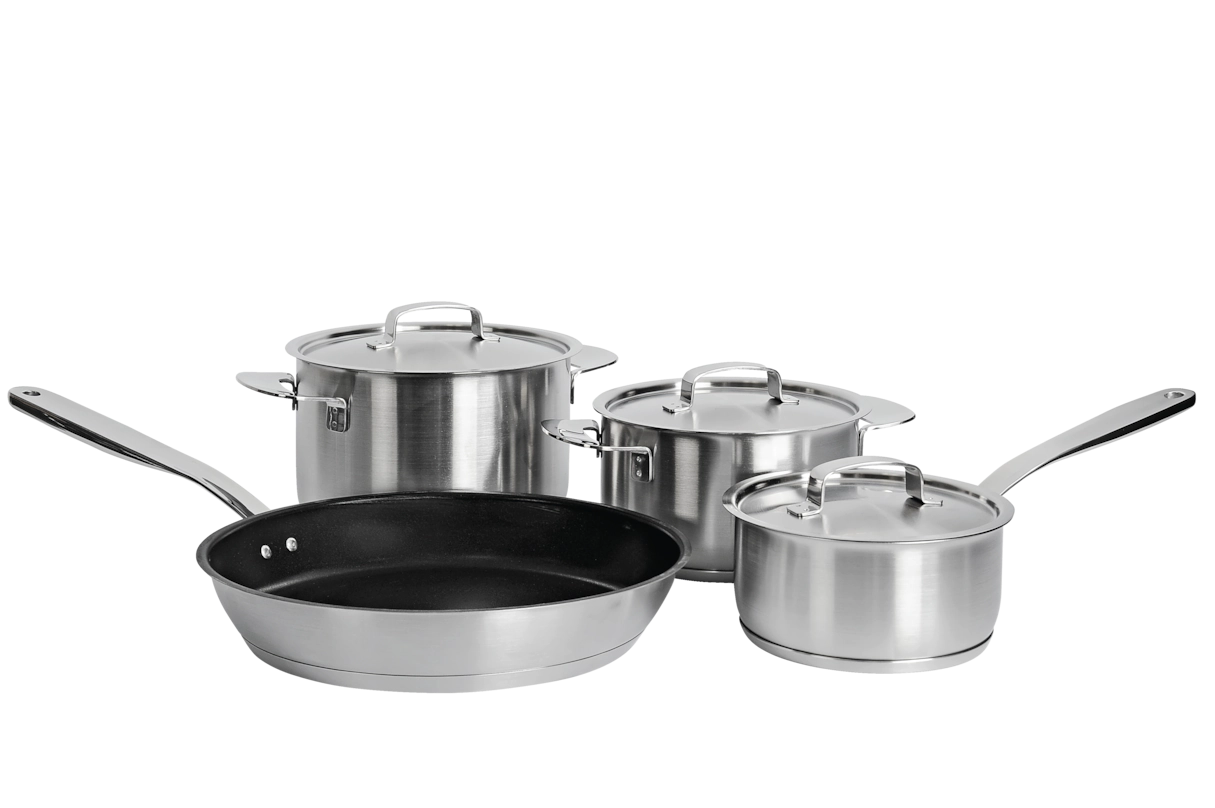 Комплект посуды All Steel с логотипом Miele 4 предмета KMTS 5704-2 Miele купить в Астрахани | Всегда в наличии! | Артикул 11945190 | Официальный сайт