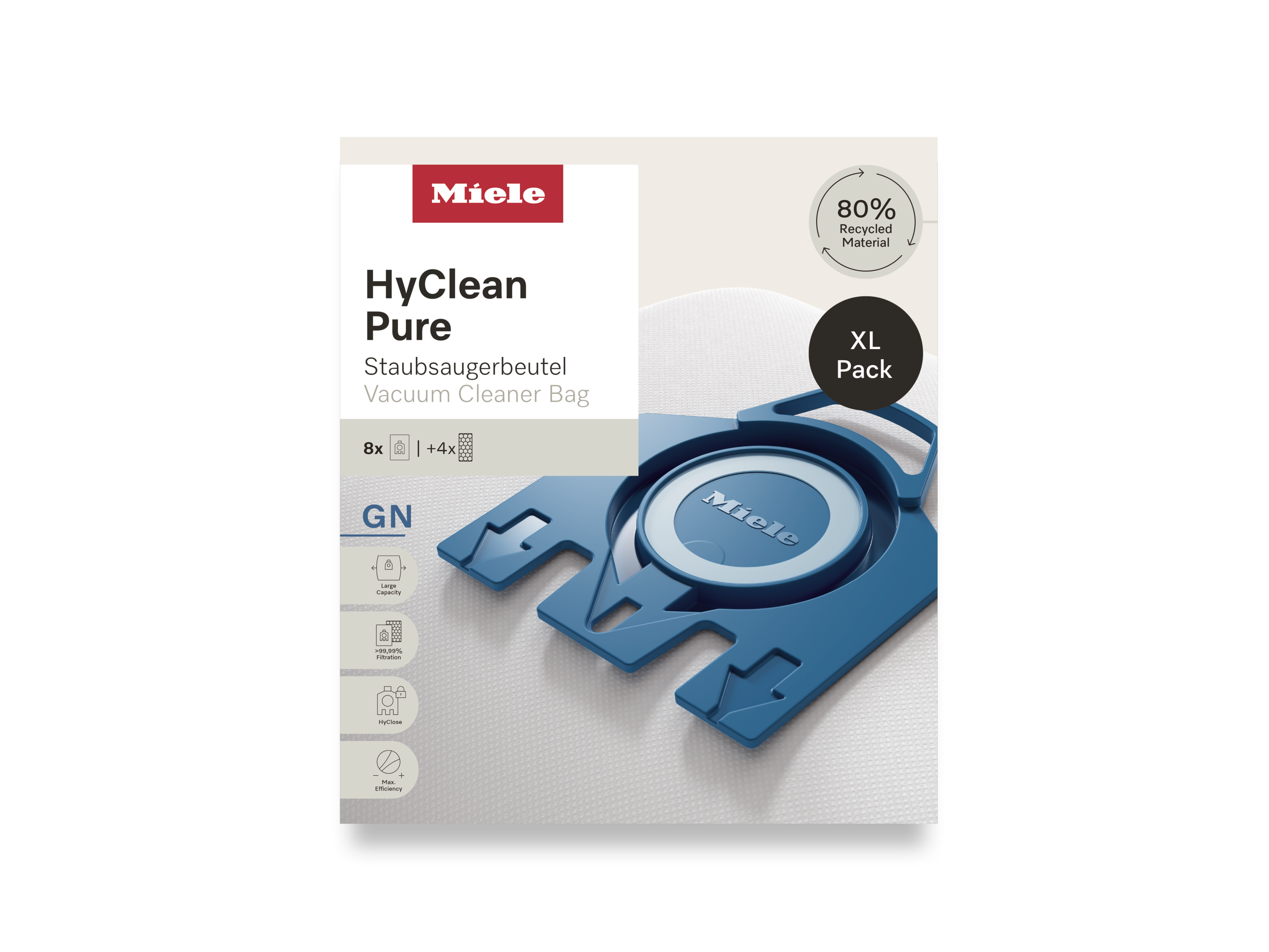 Комплект мешков-пылесборников HyClean Pure GN XL Miele купить в Астрахани | Всегда в наличии! | Артикул 12497870 | Официальный сайт