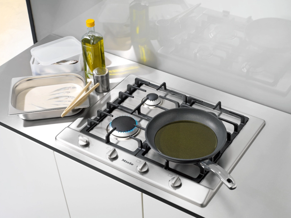 Миле Газовая панель конфорок KM 2010 сталь Miele