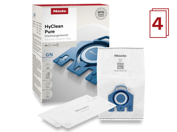Мешки-пылесборники HyClean Pure GN Miele купить в #REGION_NAME_DECLINE_PP# | Всегда в наличии! | Артикул 12421130 | Официальный сайт